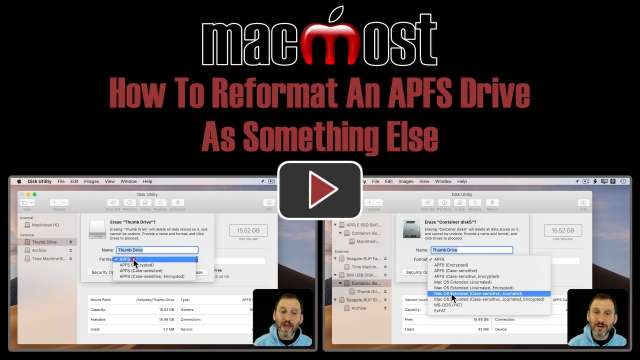 How To Reformat An APFS Drive As Something Else