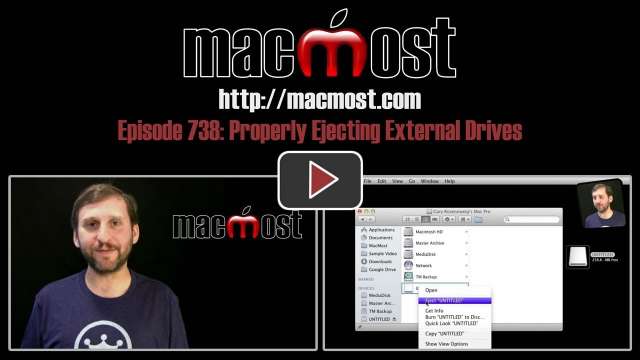 MacMost Now 738: Properly Ejecting External Drives