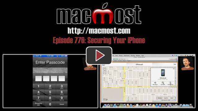 MacMost Now 776: Securing Your iPhone