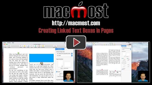 Creating Linked Text Boxes in Pages
