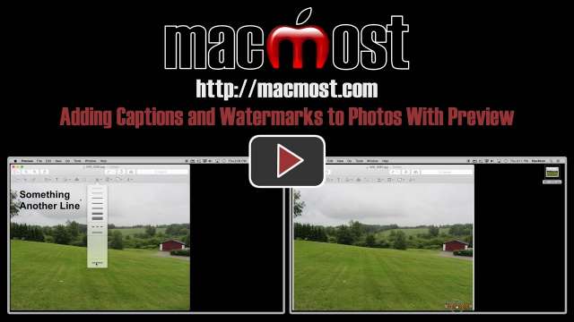 Adding Captions and Watermarks to Photos With Preview