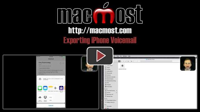 Exporting iPhone Voicemail