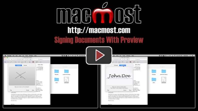 Signing Documents With Preview