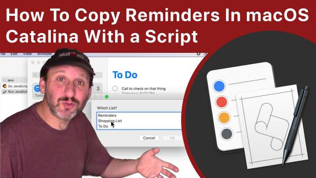 How To Copy Reminders In macOS Catalina With a Script