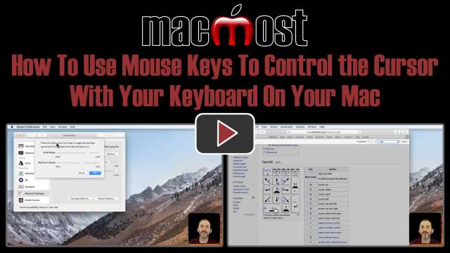 How To Use Mouse Keys To Control the Cursor With Your Keyboard On Your Mac