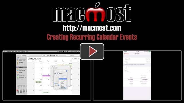 Creating Recurring Calendar Events