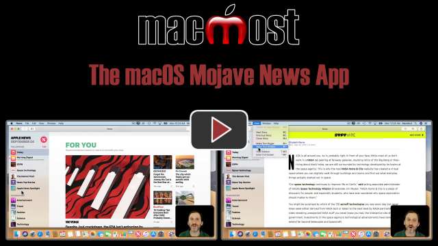 The macOS Mojave News App