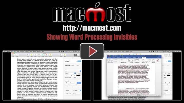 Showing Word Processing Invisibles