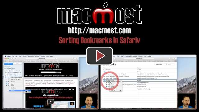 Sorting Bookmarks In Safari