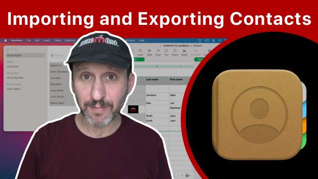 Importing and Exporting Contacts On a Mac