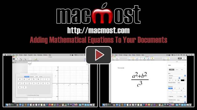 Adding Mathematical Equations To Your Documents