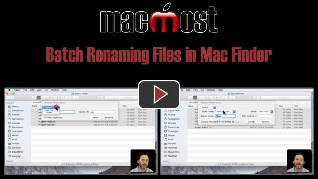 Batch Renaming Files in Mac Finder