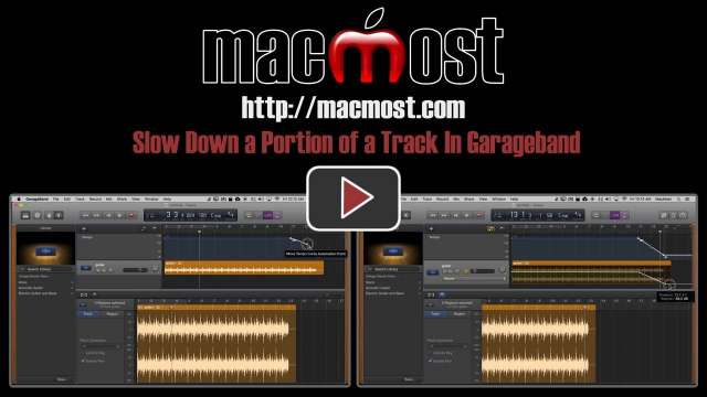 Slow Down a Portion of a Track In Garageband