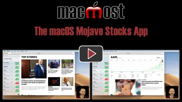 The macOS Mojave Stocks App