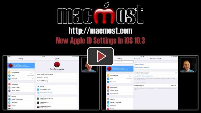 New Apple ID Settings In iOS 10.3