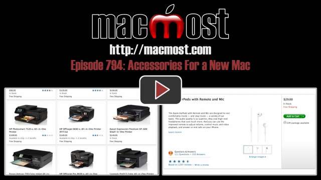 MacMost Now 794: Accessories For a New Mac