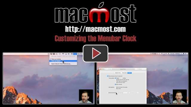 Customizing the Menubar Clock