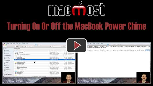 Turning On Or Off the MacBook Power Chime