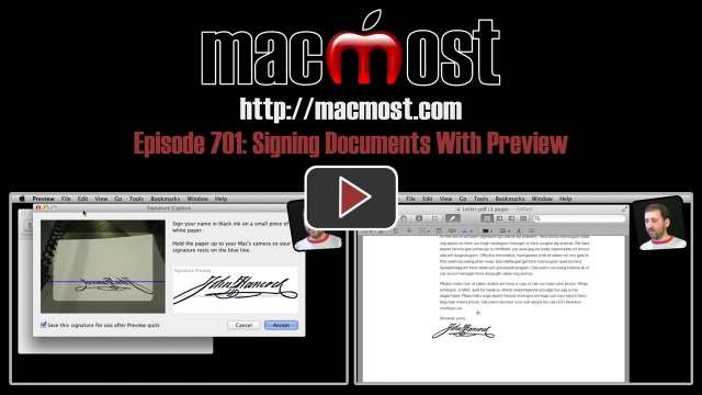 MacMost Now 701: Signing Documents With Preview