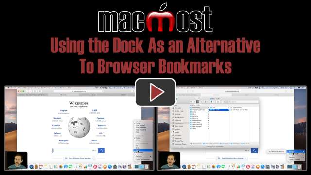 Using the Dock As an Alternative To Browser Bookmarks