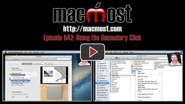 MacMost Now 842: Using the Secondary Click