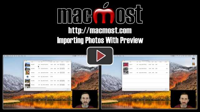 Importing Photos With Preview