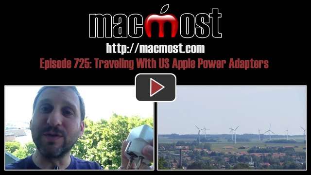 MacMost Now 725: Traveling With US Power Adapters