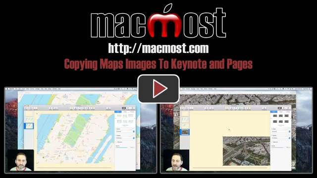 Copying Maps Images To Keynote and Pages