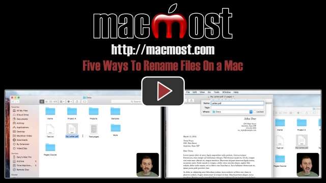 Five Ways To Rename Files On a Mac