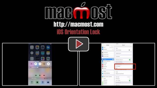 iOS Orientation Lock