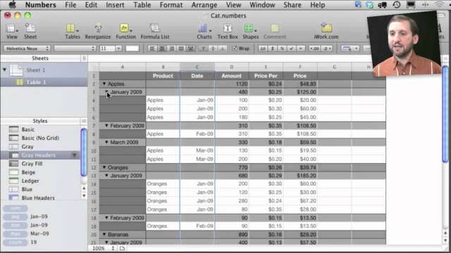 MacMost Now 478: Pivot Tables in iWork 09 Numbers