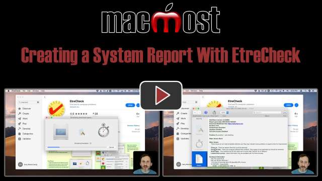 Creating a System Report With EtreCheck