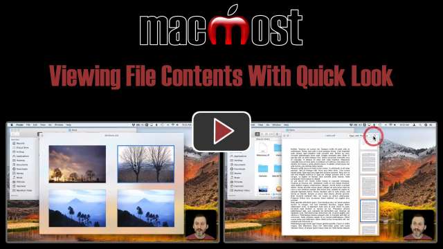 Viewing File Contents With Quick Look