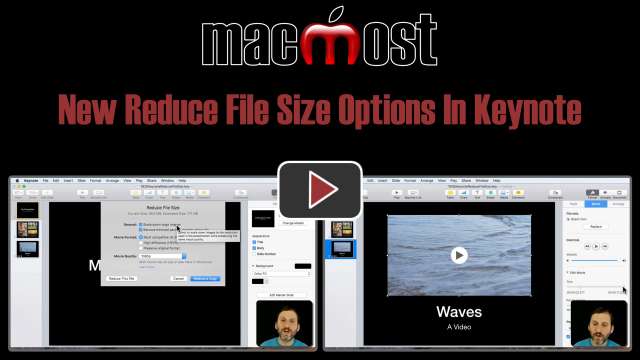 New Reduce File Size Options In Keynote