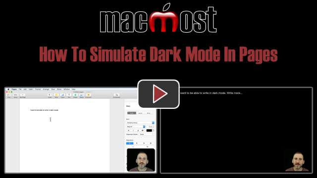 How To Simulate Dark Mode In Pages