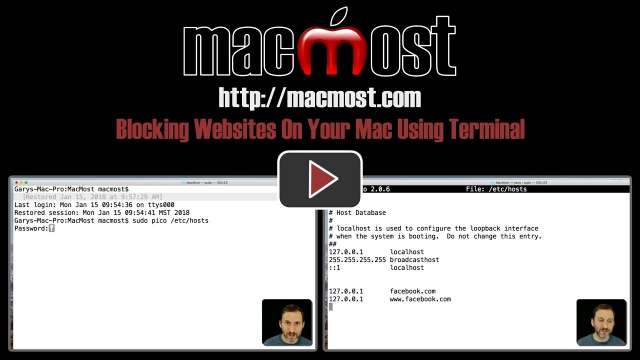Blocking Websites On Your Mac Using Terminal