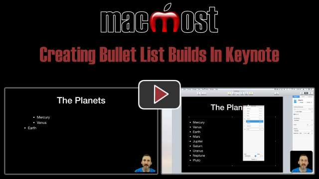 Creating Bullet List Builds In Keynote