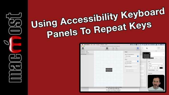 Using Accessibility Keyboard Panels To Repeat Key Sequences