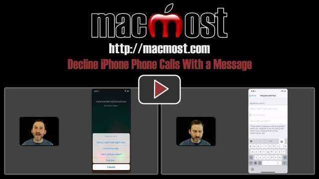 Decline iPhone Phone Calls With a Message