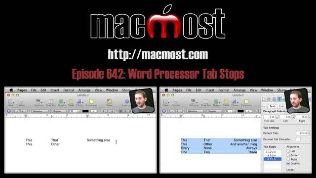 MacMost Now 642: Word Processor Tab Stops