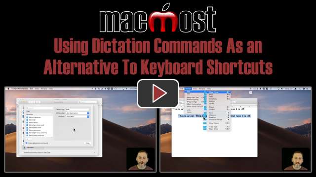 Using Dictation Commands As an Alternative To Keyboard Shortcuts