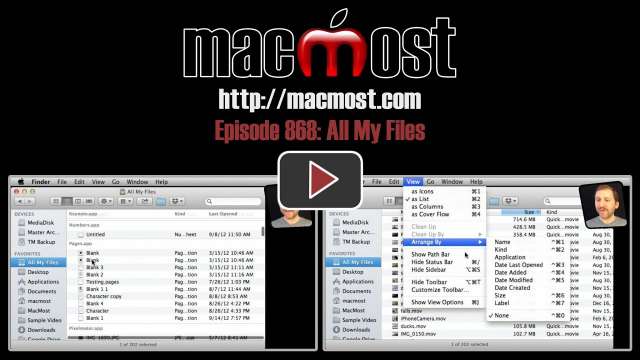 MacMost Now 868: All My Files