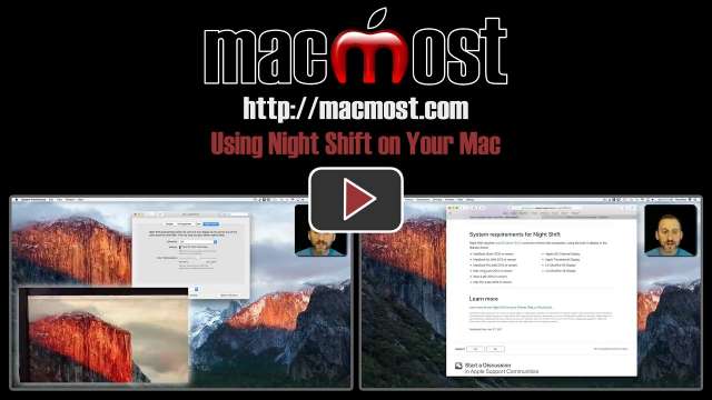 Using Night Shift on Your Mac