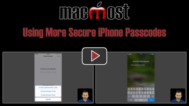 Using More Secure iPhone Passcodes