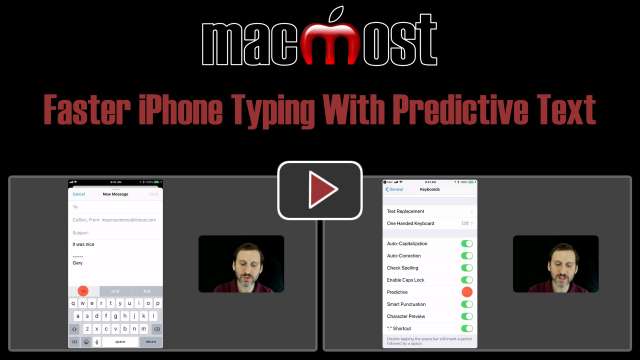 Faster iPhone Typing With Predictive Text