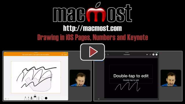 Drawing in iOS Pages, Numbers and Keynote