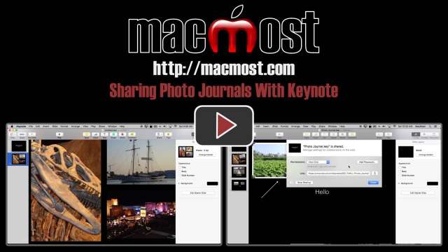 Sharing Photo Journals With Keynote
