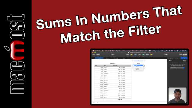 Displaying Sums In Numbers That Match the Filter