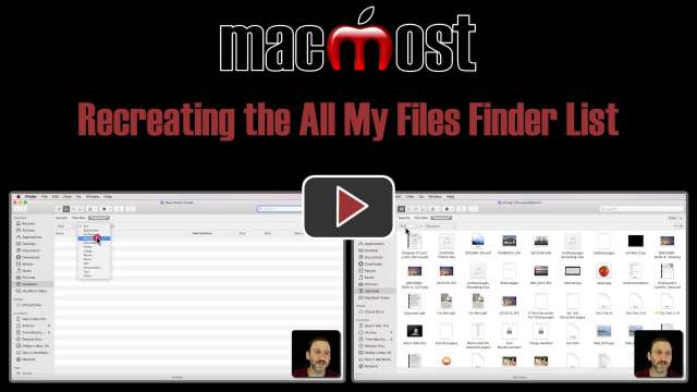 Recreating the All My Files Finder List