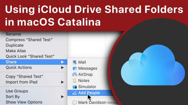 Using iCloud Drive Shared Folders in macOS Catalina